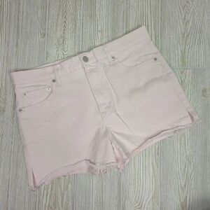 Gap Denim Womens Size 30 Cut Off Shorts Pink Raw Hem Pockets Zip Fly Stretch